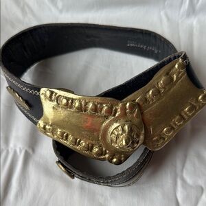Vintage Guzel Kemer, Turkey, Ornate Leather Belt - size Small/Medium